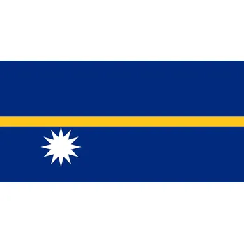 Vlajka Nauru vlaječka - 11 x 16 cm - nasunutí, zavěšení