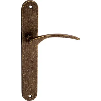 Dveřní kování Štítová klika M&P kování LAURA mosaz Provedení: klika/klika s PZ otvorem pro vložku, Povrch: OBA - Antik bronz 8584138408027