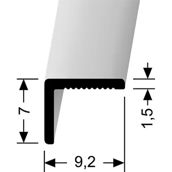 půdní výlez Ukončovací hrana 9,2 x 7mm / d. 2,7m nevrtaná, hladká | Küberit 279 U Provedení: imitace nerezi F2G 211 279 002 8