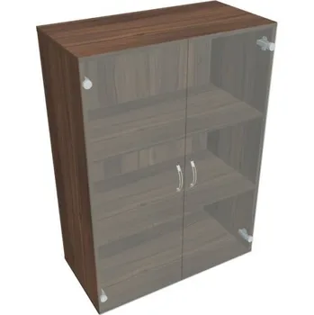 Kancelářský vozík HOBIS skříň policová dvéřová - D 3 80 04, ořech + doprava zdarma