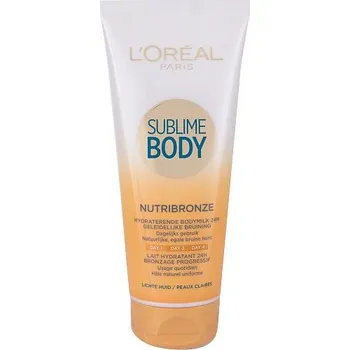 Samoopalovací přípravek L´Oréal Paris Sublime Body Nutribronze Light Skin 200 ml