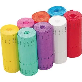 Samolepící etiketa Štítky Tyvek včetně čísla, červené 1000 ks (role)