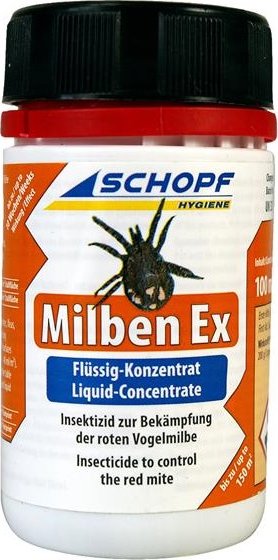 Postřikovací koncentrát Milben Ex na hubení čmelíků u slepic, vší 100 ml na 4 l postřiku
