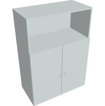 Kancelářský vozík HOBIS skříň policová dvéřová - D 3 80 02, šedá + doprava zdarma