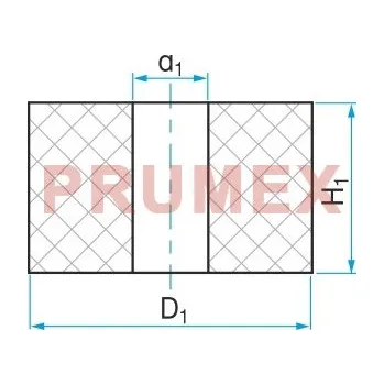 Silentblok nápravy Silentblok - válcová pružina průchozí typ GP 50x10/40