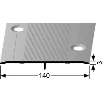 přechodová lišta Přechodová lišta 140 mm - plochá šroubovací | Küberit 470 S Provedení: stříbrná E01 3134700048