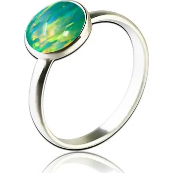 Šperk NUBIS® Stříbrný prsten s opálem - velikost 56 - NBP95-OP11-56