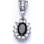 Stříbrný přívěsek Kate, přírodní spinel černý (pleonast),přívěšek ze stříbra, P 1480/2