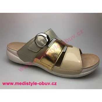 Dámská zdravotní obuv MEDISTYLE DRAHA 9D-H12/Z pantofel zlatý vel.37-41, --- - 40