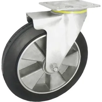 Pojezdové kolečko Pryžové kolo 250 mm otočná vidlice s deskou