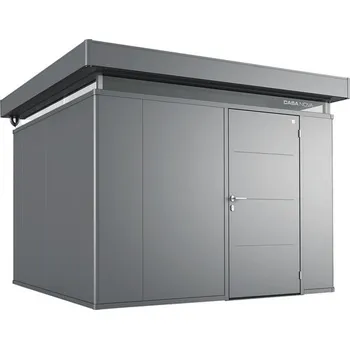Zahradní domek Plechový zahradní domek Biohort CasaNova 3x3 pravé dveře 304 x 304 cm tmavě šedý metalický