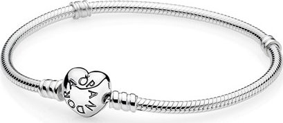 Náramek PANDORA Moments stříbrný Srdce 16 cm 590719-16