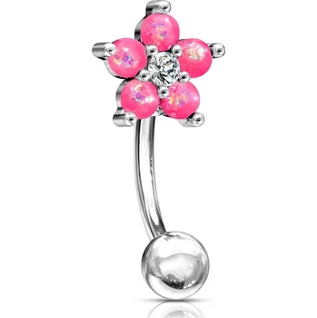 Piercing Šperky4U Piercing do obočí kytička - OB1008-P