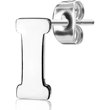 Náušnice Šperky4U Ocelová náušnice 1ks - iniciála - OPN1700-I