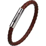 Šperky4U Kožený náramek splétaný - NR1156-WR-22