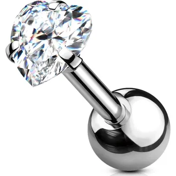 Piercing Šperky4U Cartilage piercing do ucha - srdíčko - CP1075-C