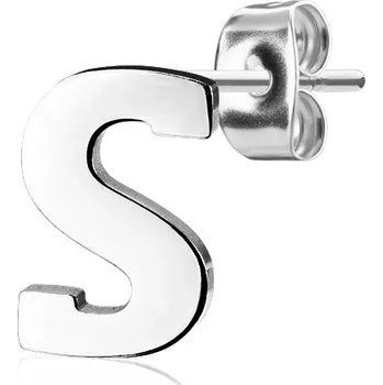 Šperk Šperky4U Ocelová náušnice 1ks - iniciála - OPN1700-S