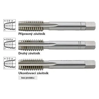 Závitořezný nástroj Sada ručních závitníků Format Whitworth DIN2184 W1/4"