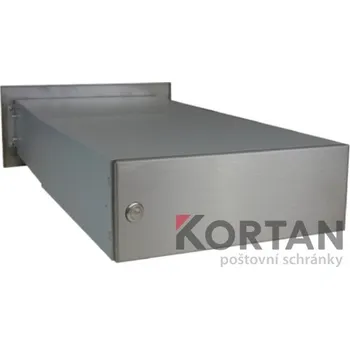 Poštovní schránka 1x poštovní schránka B-042 k zazdění do sloupku + čelní deska se jmenovkou ČD-1 - NEREZ / šedá
