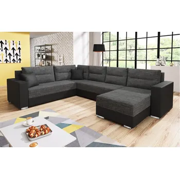 Sedací souprava Recenze Smartshop Gerd černá látka/černá ekokůže