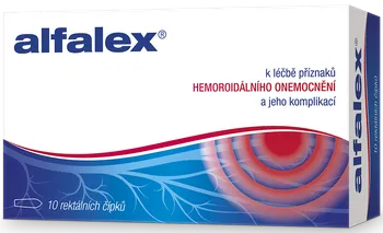 Intimní hygienický prostředek Alfalex rektální čípek 10 x 2,5 g