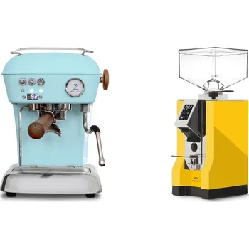 Set domácích spotřebičů Ascaso Dream PID, Kid Blue + Eureka Mignon Specialita, CR yellow