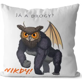 Dekorativní polštářek Polštář Já a drogy (Velikost: 40 x 40 cm)