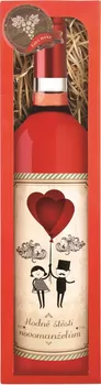 Víno Bohemia Gifts & Cosmetics Svatební víno růžové 0,75 l