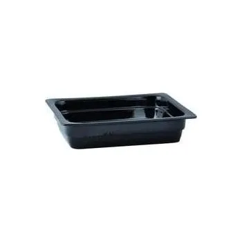 Gastronádoba porcelánová GN 1/2 černá, hloubka 65 mm