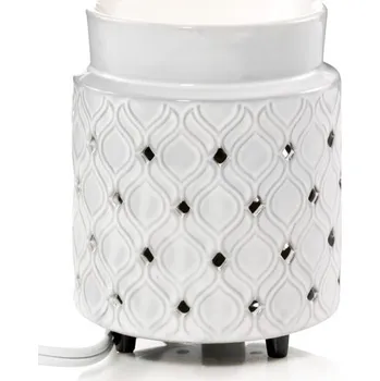 Aroma lampa Yankee Candle Addison Punched Ceramic Embossed bílá