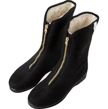 Dámská zimní obuv Vlnka Dámské důchodky z ovčí vlny na zip černé