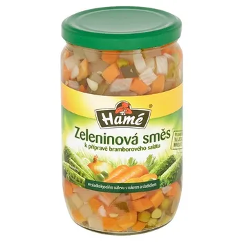 konzervovaná zelenina Hamé Zeleninová směs k přípravě bramborového salátu 650 g