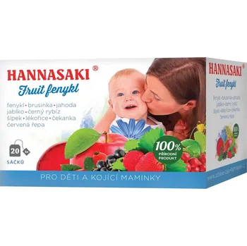Čaj Hannasaki Fruit Fenykl pro děti a kojící maminky 20 sáčků