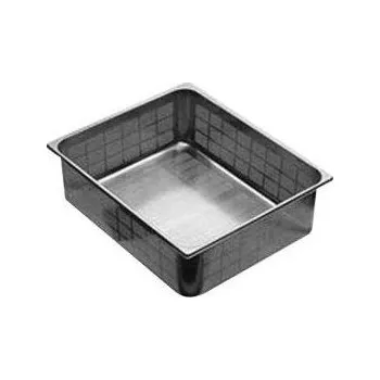 Nádoba na pečení Gastronádoba nerezová děrovaná GN 2/1 s úchyty 650 x 530 mm, hloubka: 150 mm