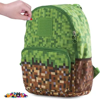 Dětský batoh Pixie Crew Minecraft volnočasový batoh zelený/hnědý