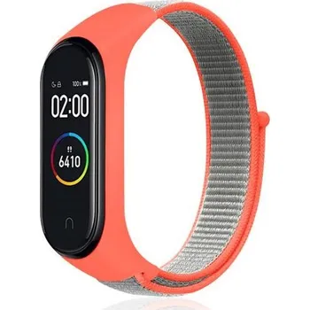 Xiaomi Mi Band 3/4 náhradní náramek Nylon Barva: Oranžovo-šedá MBSCZ-NLN012