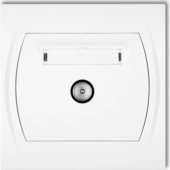 Elektrická zásuvka KARLIK Jednoduchá anténní zásuvka TV bílá