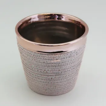 Květináč Obal keramika pr.15,5V12,7cm červené zlato (GR69-16P902-2/RG)