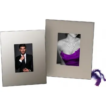 Rám na obraz Kovový svatební fotorámeček 13x18 DE LUXE šedý kph 235-1