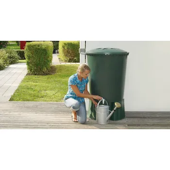 nádrž Plastová nádrž na dešťovou vodu sud zelený 210 L