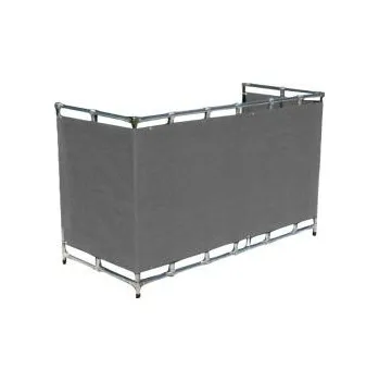 Mulčovací textilie Balkonová zástěna - šedá netkaná textilie, 0,9x5m (Netkaná textilie na balkón s oky pro upevnění)