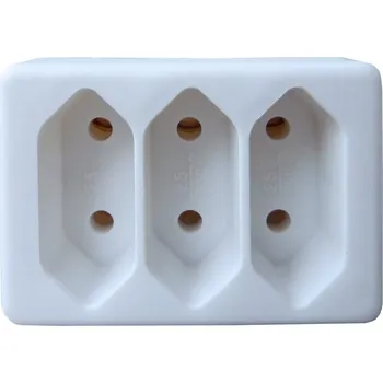 Elektrická zásuvka Rozbočka síťová plochá 3 zásuvky