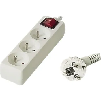 Prodlužovací kabel PremiumCord Prodlužovací přívod 230V 2m 3 zásuvky, pp3k-02
