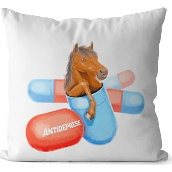 Dekorativní polštářek Polštářek Antideprese (Velikost: 40 x 40 cm)