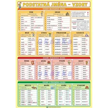 Český jazyk Podstatná jména-vzory XL (100x70 cm)