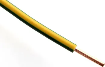 průmyslový kabel CY 6 ZŽ Vodič instalační H07V-U 1x6 mm - zelenožlutý