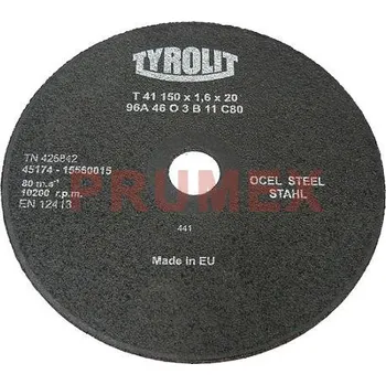 Brusný kotouč Řezací a drážkovací kotouč nevyztužený, BRUSIVO, 425897 /45174 2015.0015/ - T41 - 200x1,6x32 mm