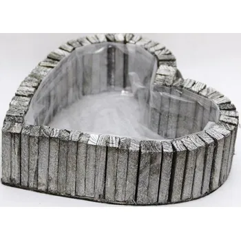 Věnec Srdce dřívka šedé 32*32*8cm