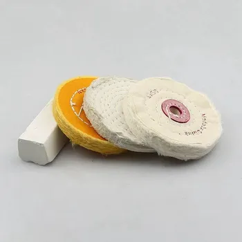 Lešticí kotouč Daitex s.r.o. Sada 3+1 hadrových kotoučů 100mm s leštící pastou