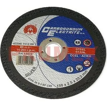 Brusný kotouč Brousící kotouč na ocel, vyztužený sklotextilem, rovný 150x3,2x22,2 mm 45599 1503.0015 T41